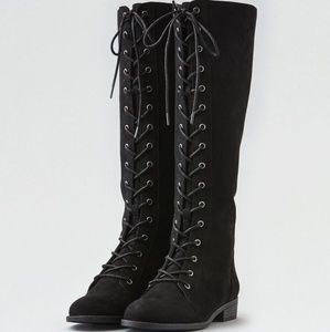 AEO black riding boots